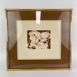 Anita B Sakim Print Moonflower AP Framed and Matted